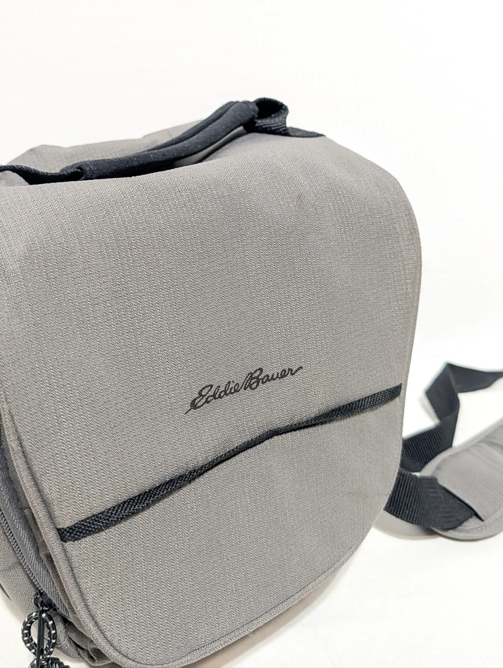 Eddie Bauer Grey Padded Camera Bag Crossbody